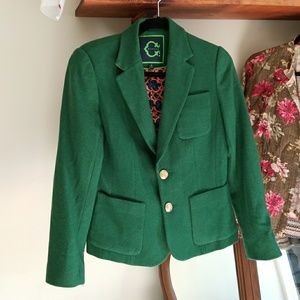 C Wonder - Green Elbow Patch Blazer